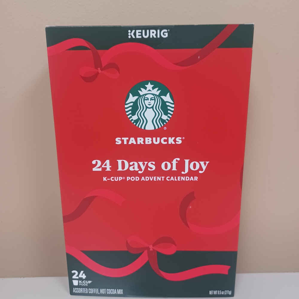 STARBUCKS Red Holiday 24 K-Cup Advent Calendar- Coffee & Cocoa for Christmas